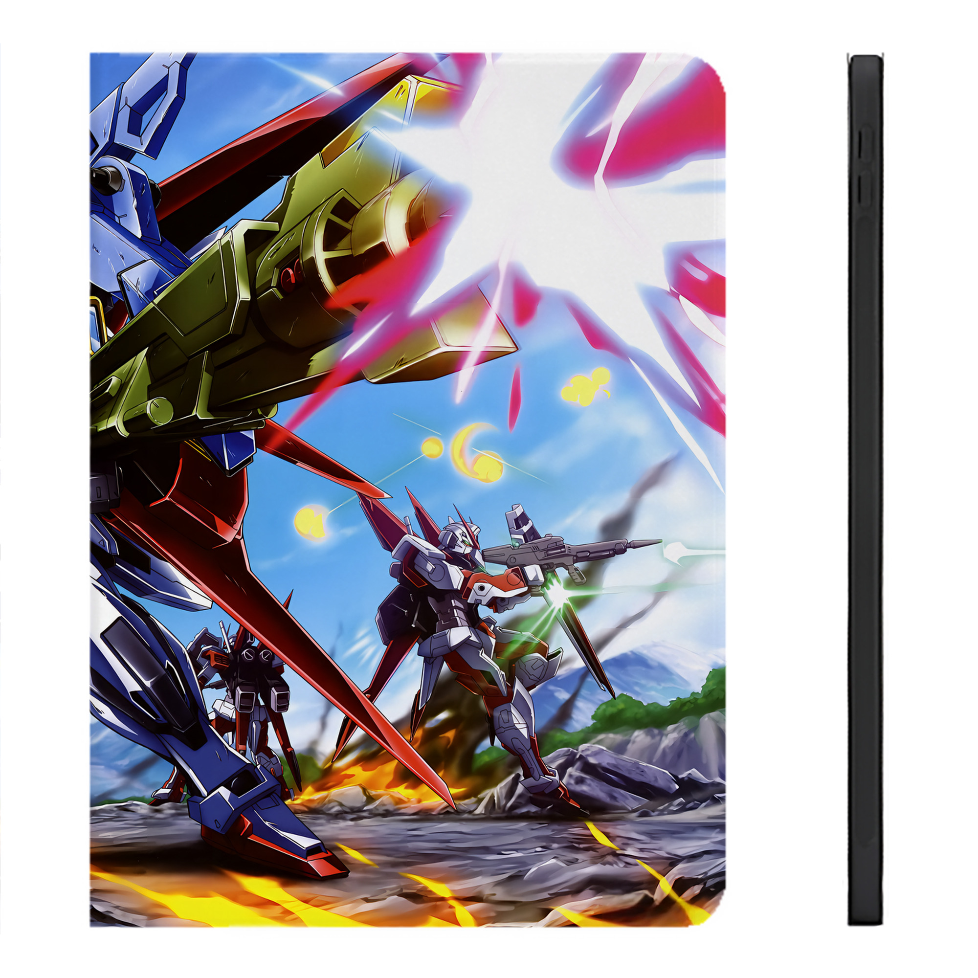 （画像用） 機動戦士ガンダム Mobile Suit Gundam IPadケース ペンホルダー付き ブックスタイルデザイン